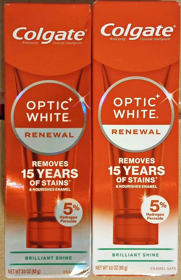 Colgate Optic White Renewal Toothpaste 2-pack thumbnail