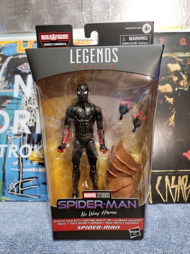 MARVEL LEGENDS NO WAY HOME SPIDER-MAN BLACK & GOLD SUIT BAF ARMA