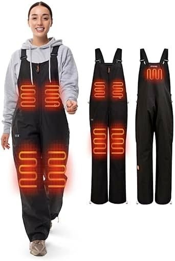 Women's Heated Overalls - XS Black