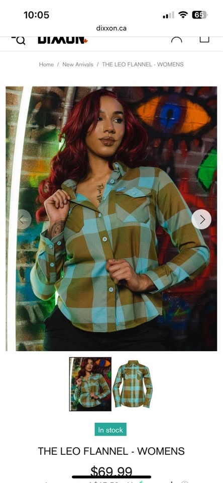 DIXXON “THE LEO” WOMENS LARGE FLANNEL - photo 3