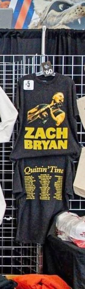 Zach Bryan Quitting Time Tour T-Shirt - Medium