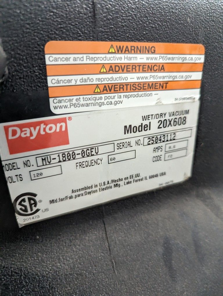Dayton Commercial Wet/Dry Shop Vac - photo 4