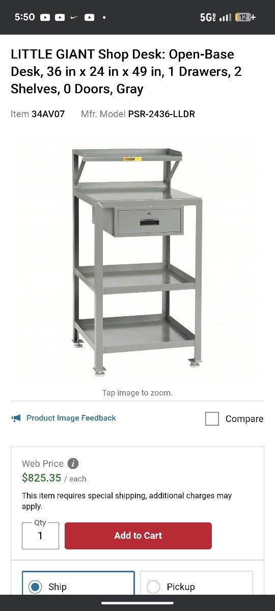 Little Giant Shop Desk - photo 4