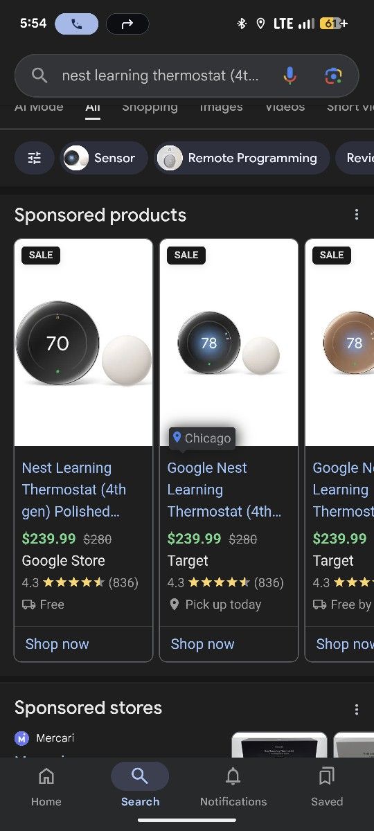 Google Nest Learning Thermostat New