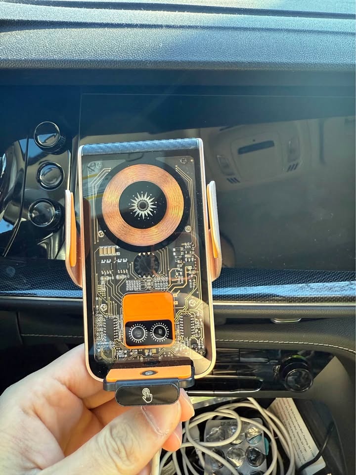 Wireless charging car phone holder