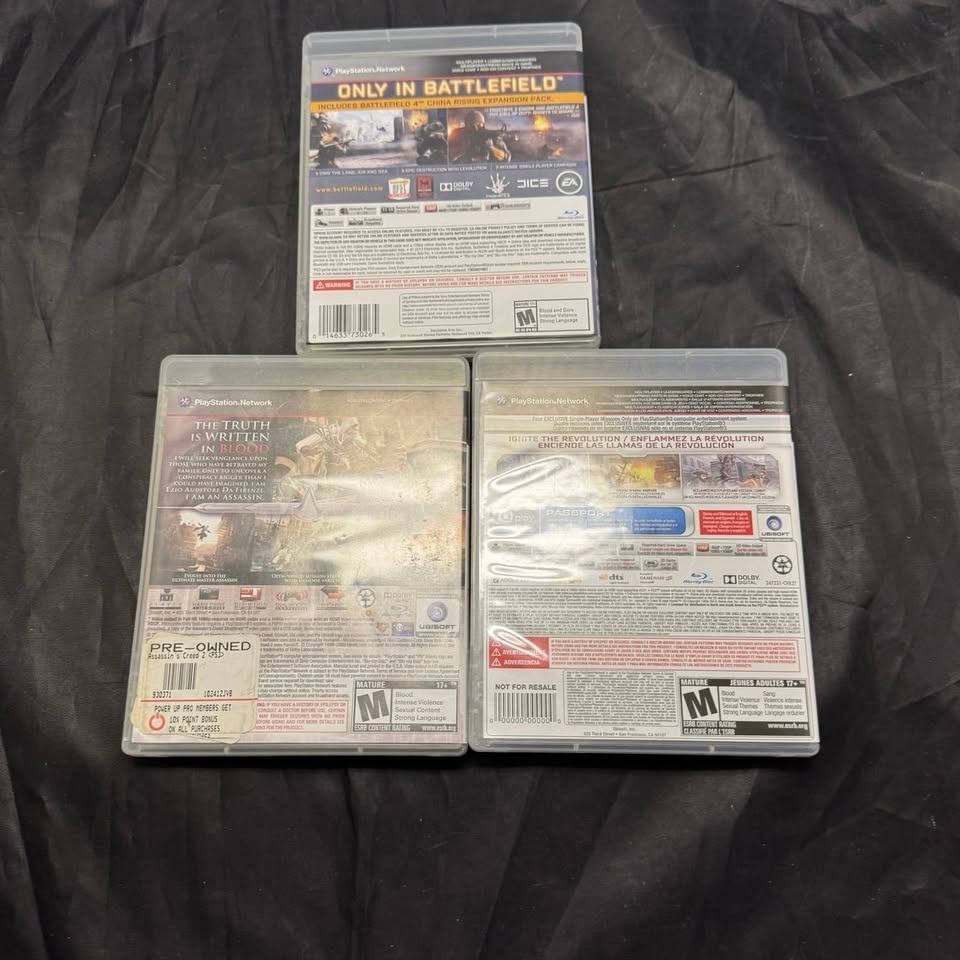 PS3 Battlefield 4 Assassin’s Creed 2 & 3 PlayStation 3 Video Gam - photo 3