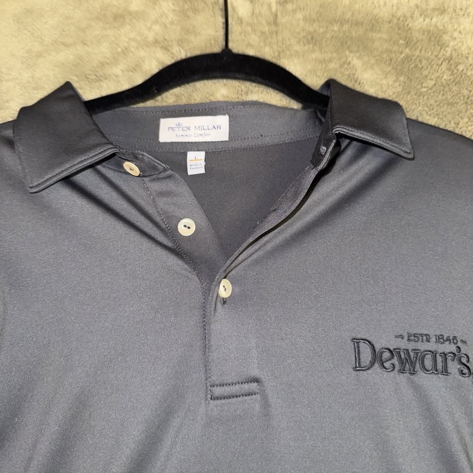 Peter Millar Polo Shirt Summer Comfort Dewars Scotch Whiskey Men - photo 4