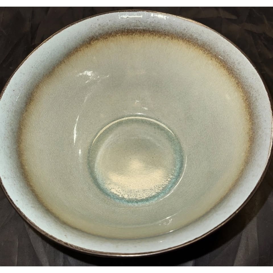 Miranda By Laurie Gates 9” Turquoise Brown Serving Bowl - photo 3