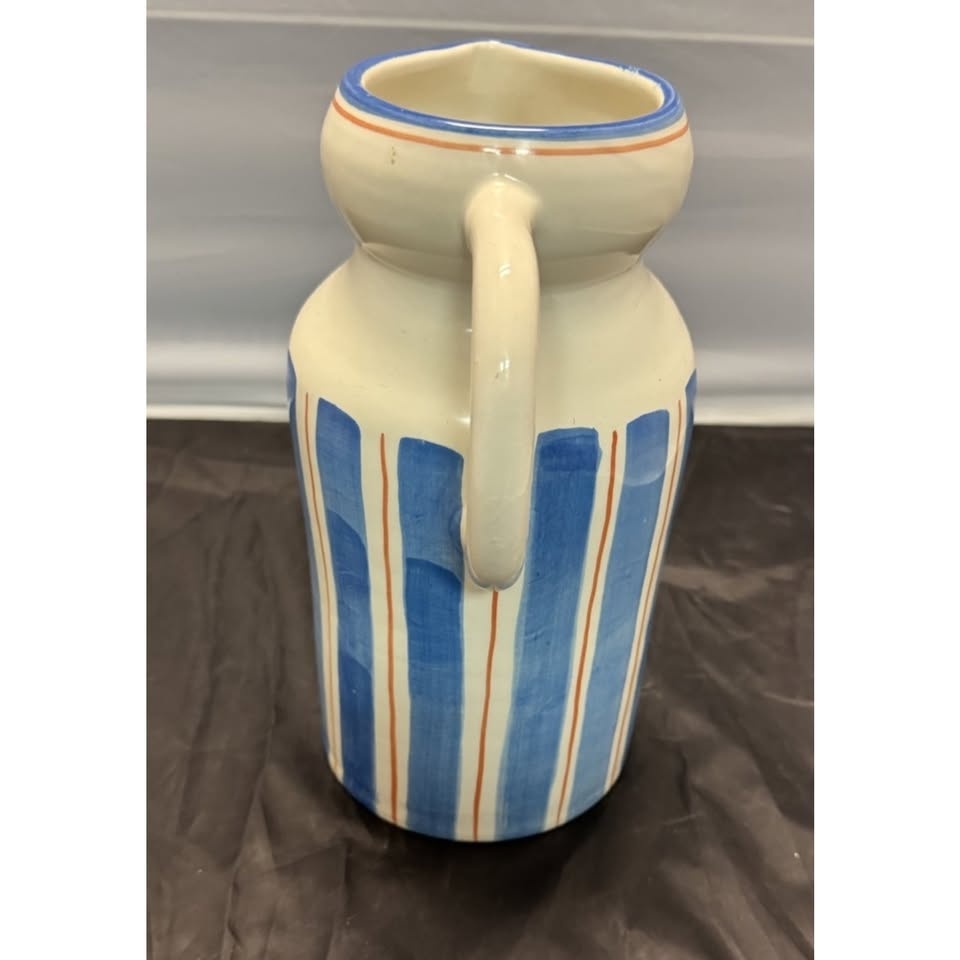 Ceramiche Tombelli Striped Painted Pitcher Made in Italy - photo 3