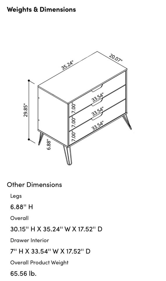 Chest of drawers - 3 drawers