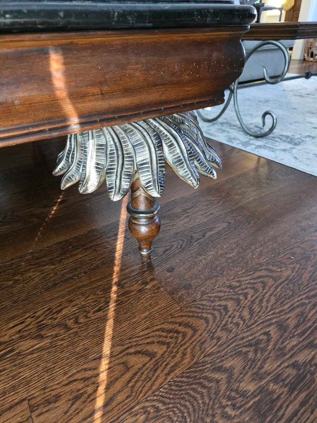 Oversize Black Natural Stone Coffee Table - photo 3