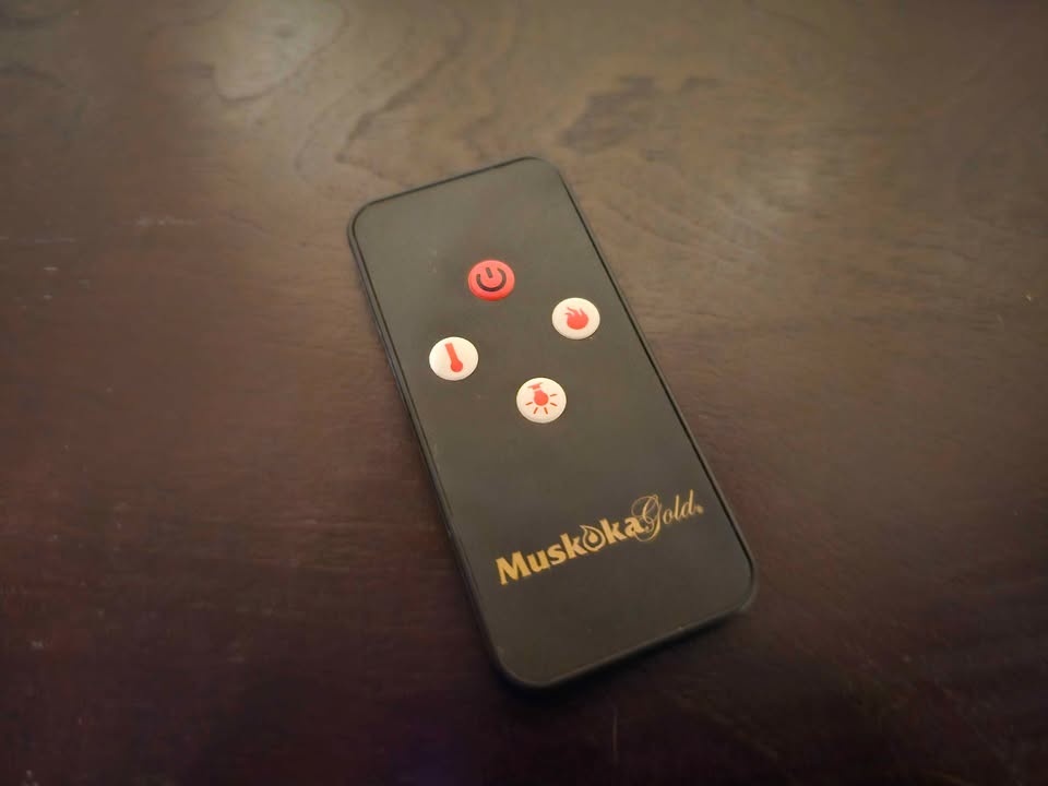 Electric Fireplace with Wood Mantel and Remote - photo 2