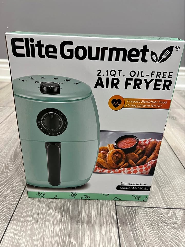 Elite Gourmet Air Fryer EAF 0201BL - 2.1 Qt - Mint