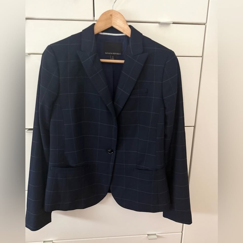 Banana Republic Stripe Blazer Size 6 - photo 2