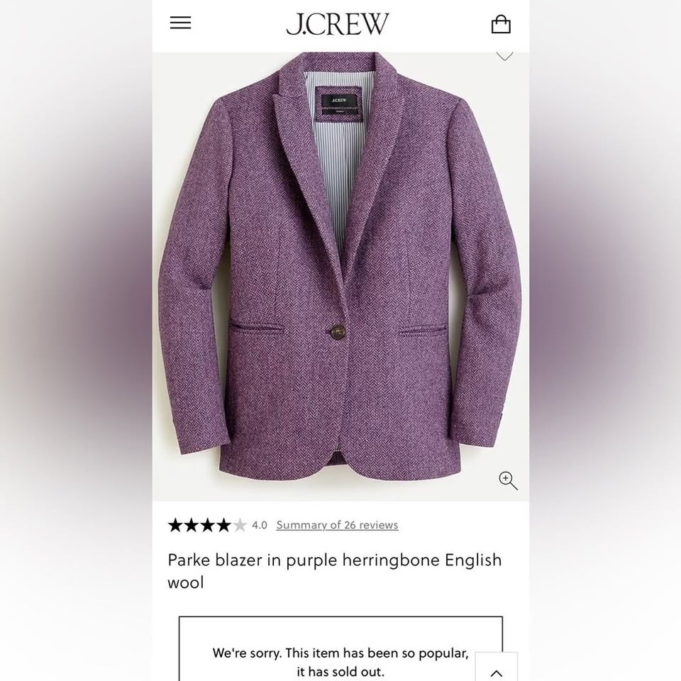 J.Crew Parke Blazer – Purple | Size 2 - photo 2
