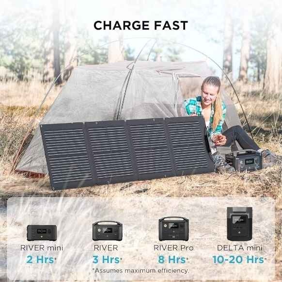 New EcoFlow 110W Portable Solar Panel (Foldable) + Carry Bag - photo 5