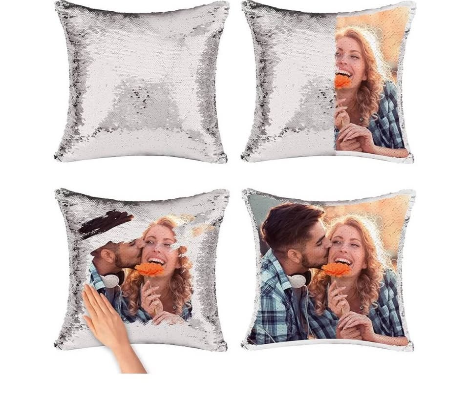 Valentine's Day Custom Magic Sequin Pillow Cover - photo 2