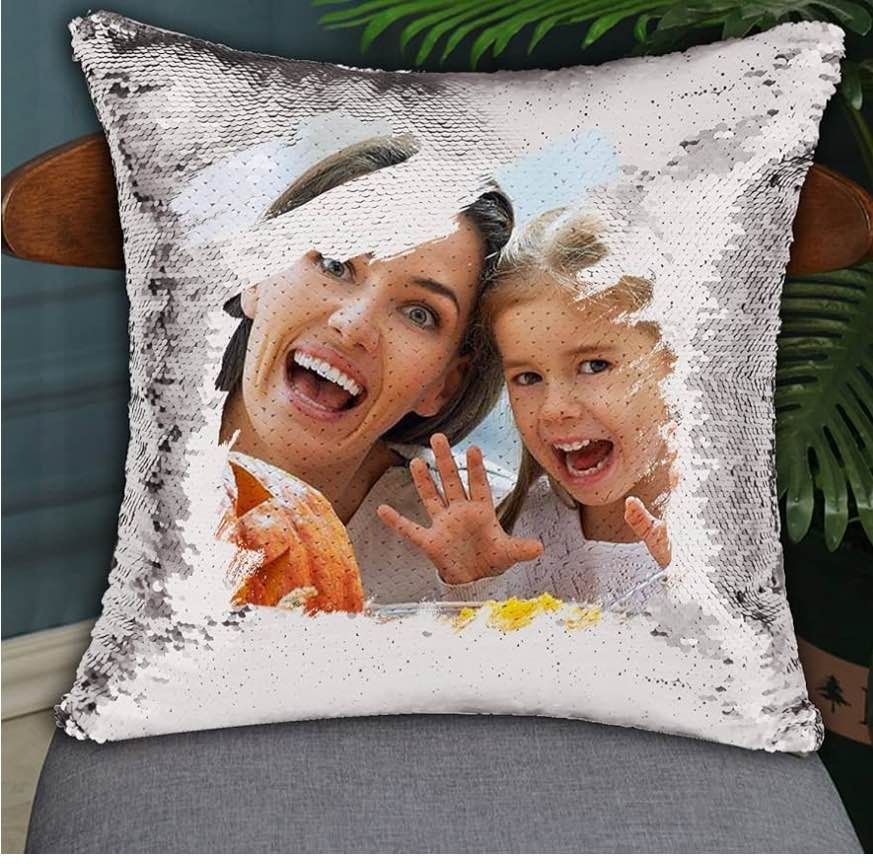 Valentine's Day Custom Magic Sequin Pillow Cover - photo 3