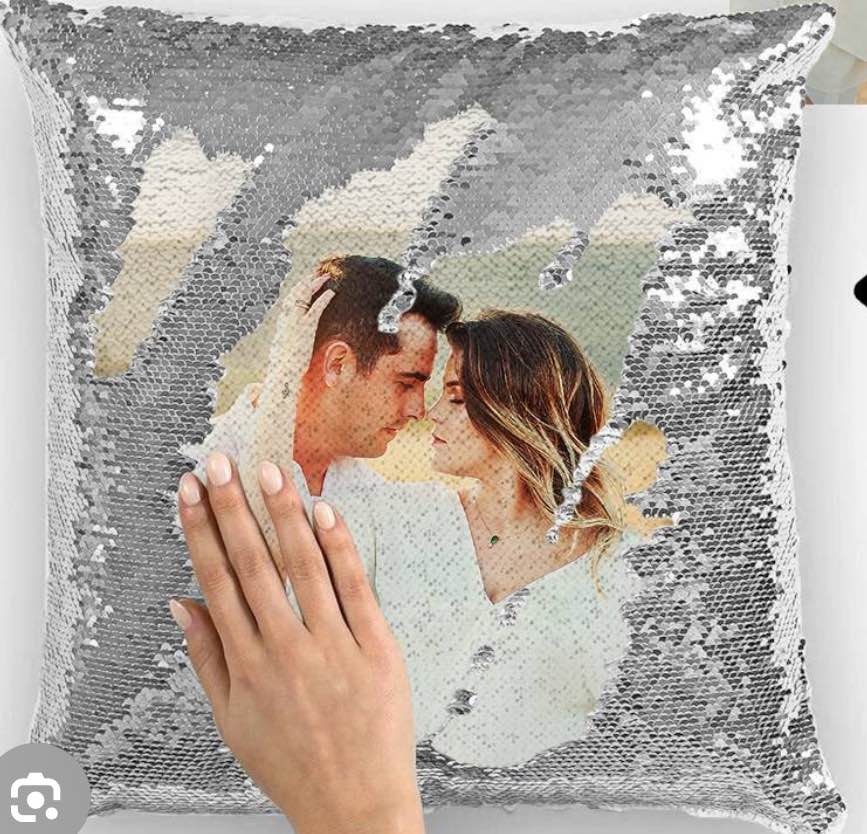 Valentine's Day Custom Magic Sequin Pillow Cover - photo 4