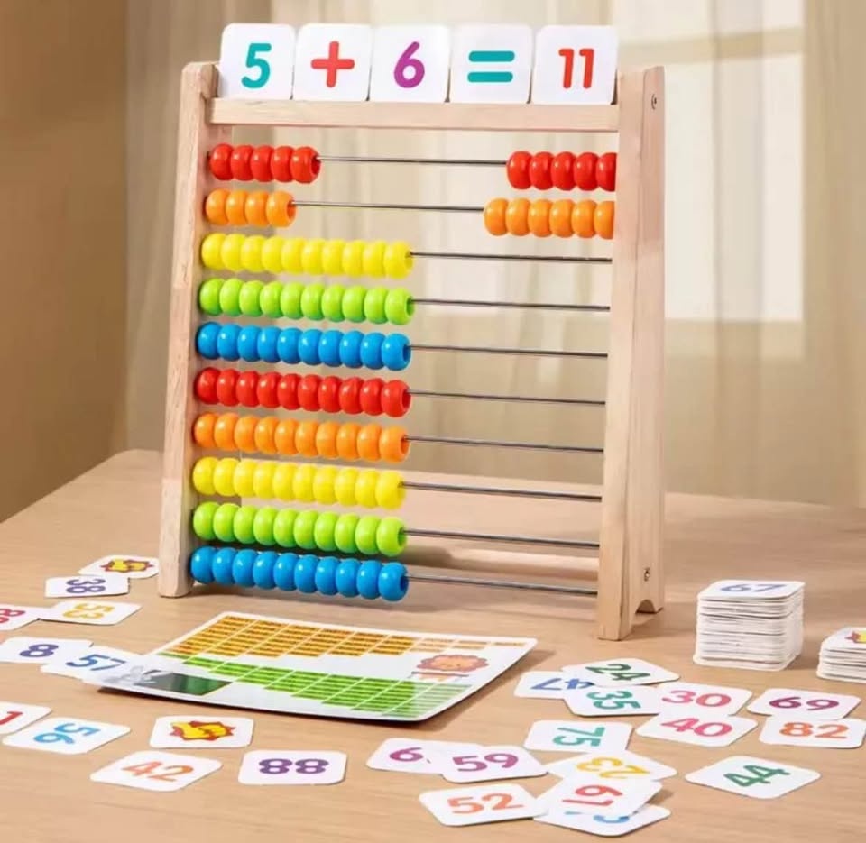 Small Wooden Math Calculation Rack Toy - photo 2