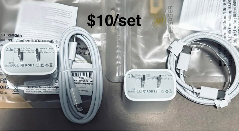 iPhone Fast Charger Set + Cable *NEW* - photo 3