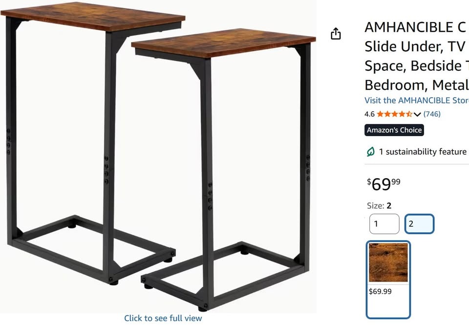 2 pcs Side Table *NEW* End Table Bedside