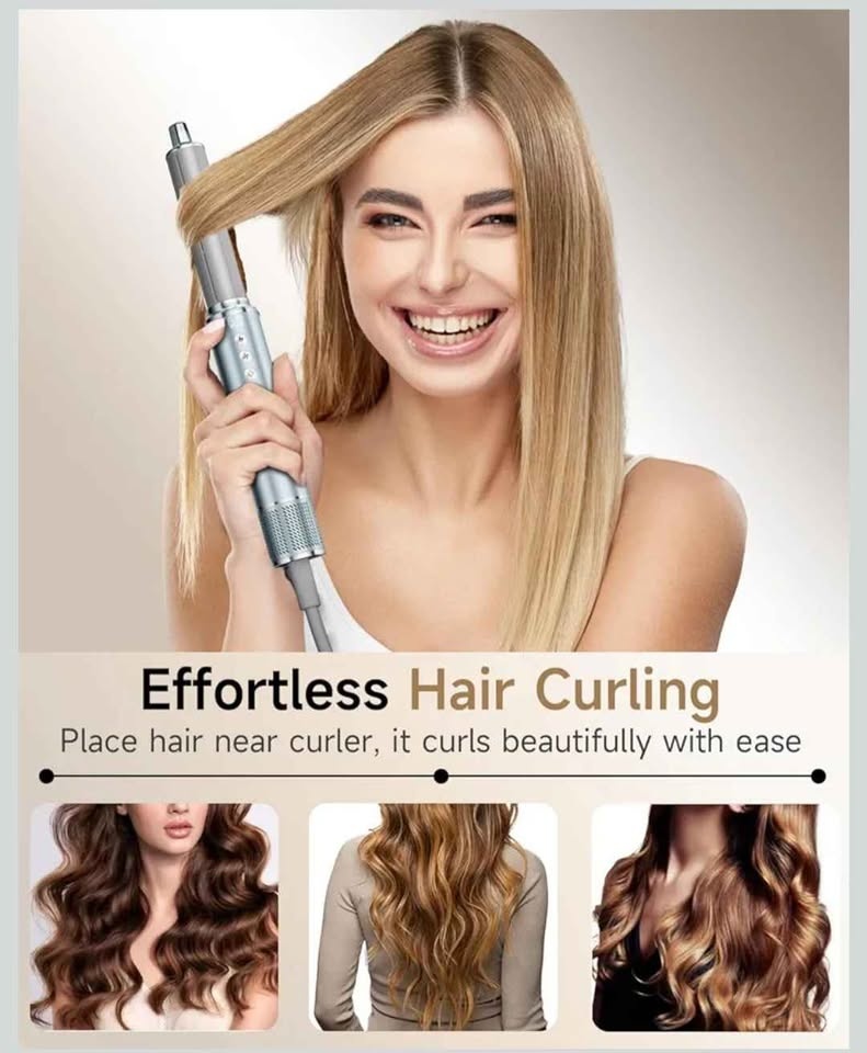 All-in-1 Hair Styling Tool - Blow Dryer, Curler, Brush - photo 4