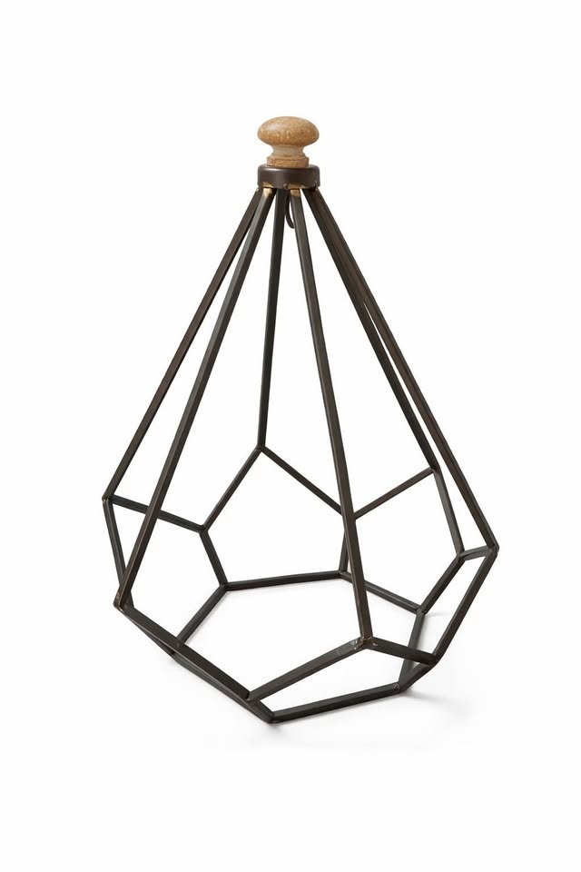 Modern Geometric Metal Decor Stand