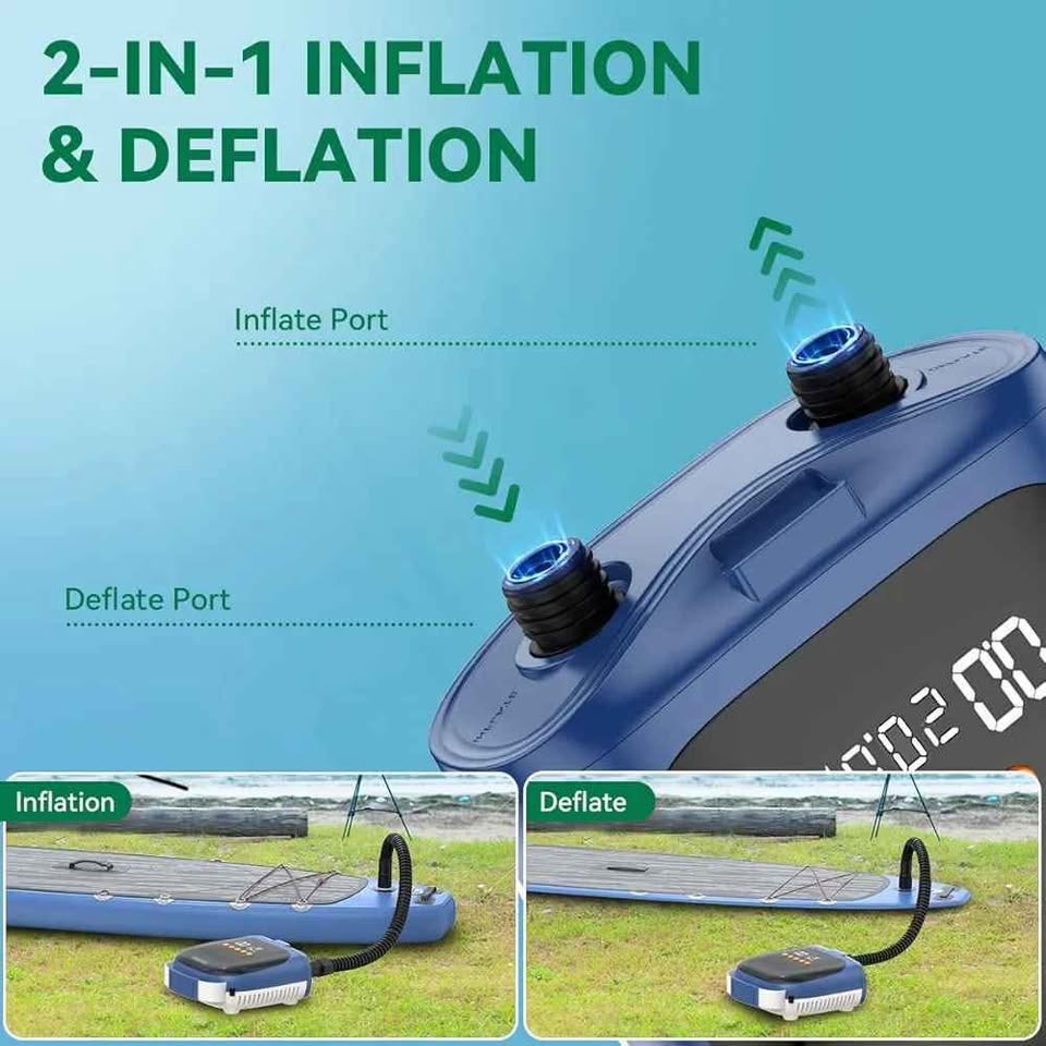 Fbsport Air Pump for Paddle Boards, Kayak, Tent, Blue - photo 3