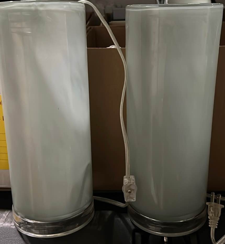 Matching Frosted Glass Table Lamps (Set of 2) - photo 2