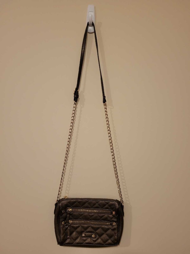 New Women's MMS Black Quilted Shoulder Bag