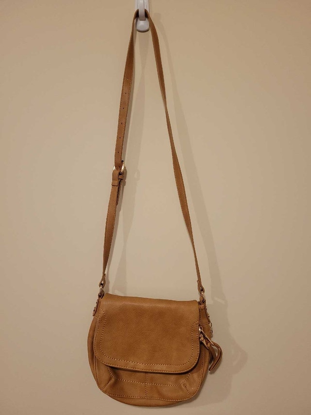 New Women's Antik Kraft brown vegan leather crossbody bag