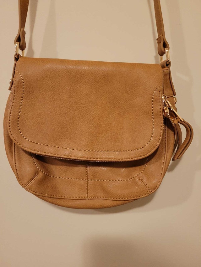 New Women's Antik Kraft brown vegan leather crossbody bag - photo 3