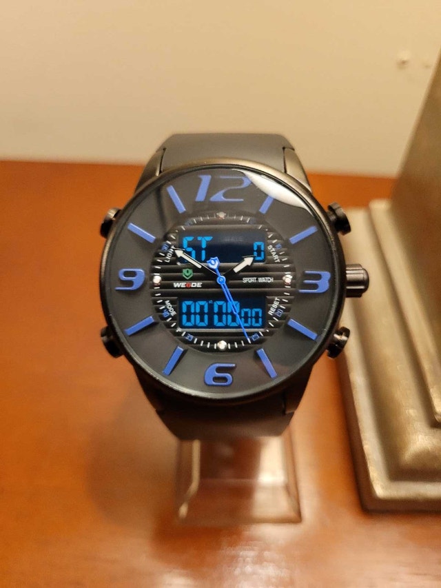 Brand New Blue Weide Sport Digital Dual Time Men's Watch - photo 3