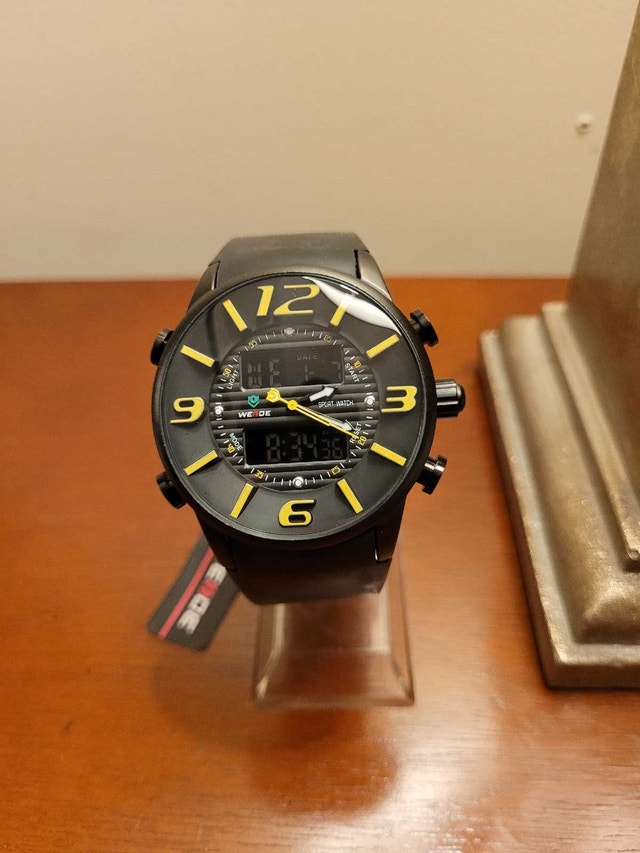 Brand New Yellow Weide Sport Digital Dual Time Men's Watch - photo 2