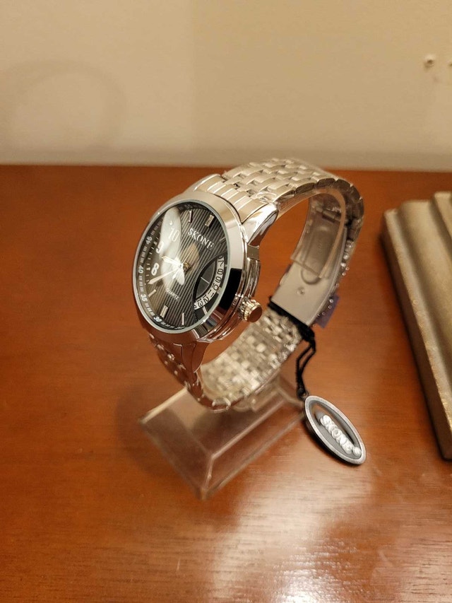 Brand New Skone Silver and Black Quartz Men's Watch - photo 2