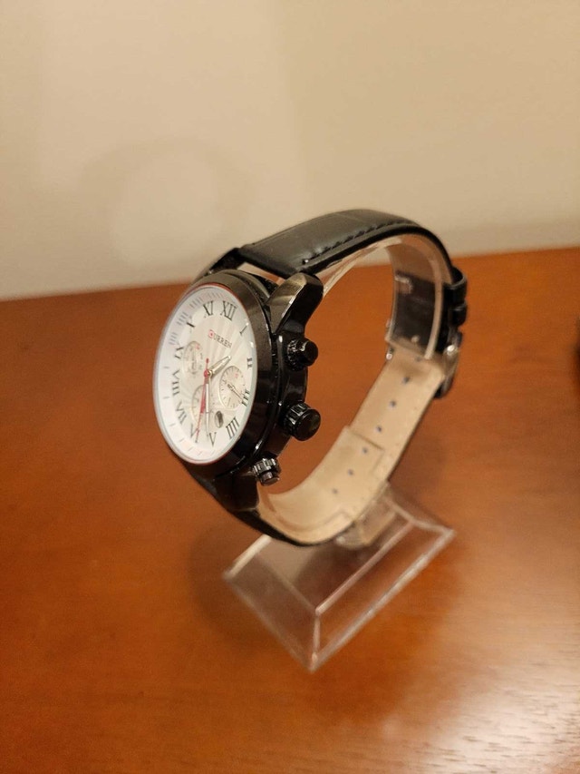 Brand New Curren Black and White Chronograph Men's Watch - photo 2