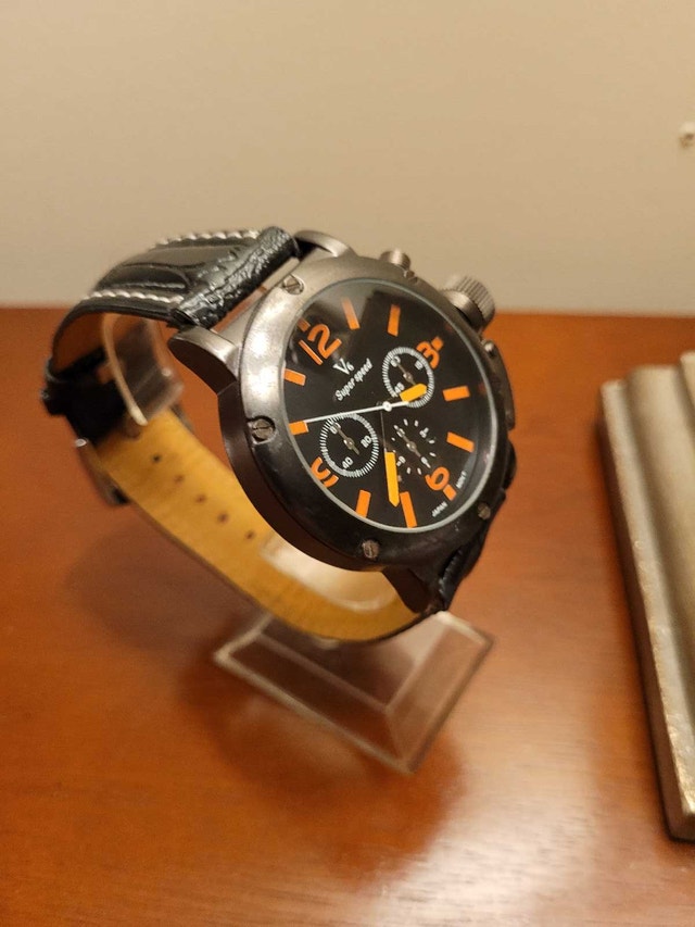 Brand New Black & Blood Orange V6 Super Speed Men's Watch - photo 3