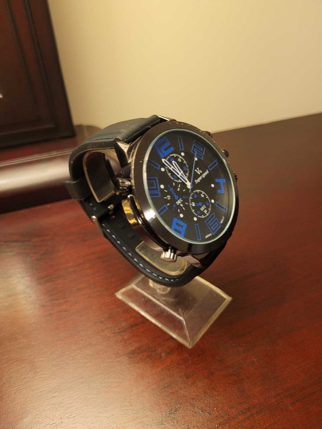 Brand New Blue V6 Super Speed Men's Fashion Watch - photo 3