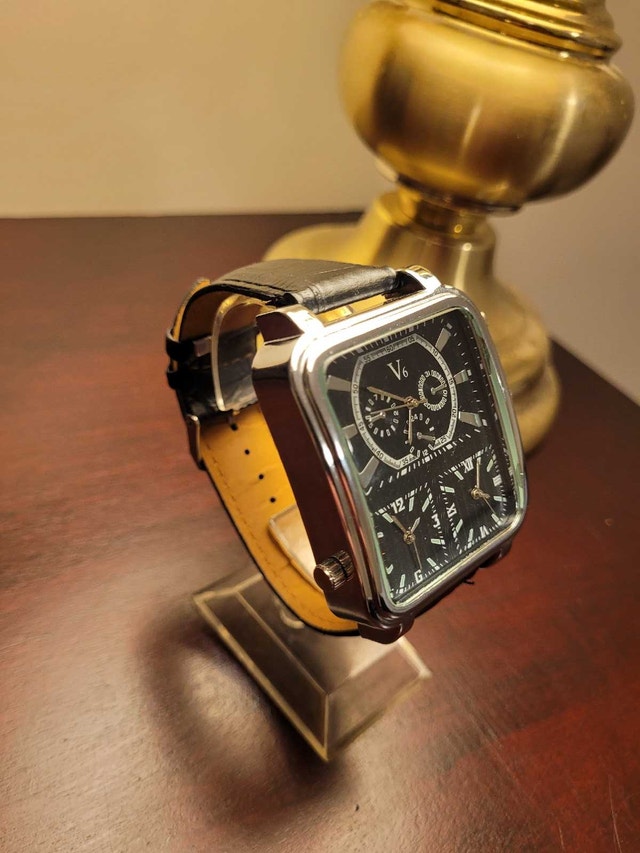 Brand New Black and Silver V6 Squared Men's Watch - photo 3