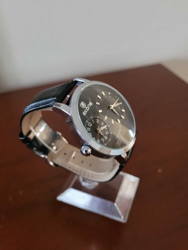 Brand New Skone Silver & Black Dual Dial Men's Watch - photo 3