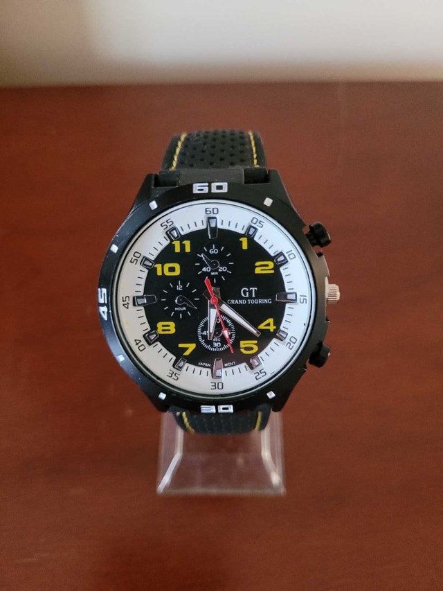 Brand New White & Yellow GT Grand Touring Men's Watch