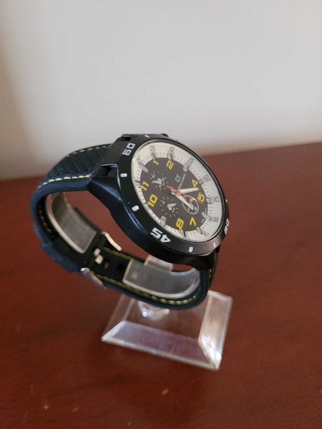 Brand New White & Yellow GT Grand Touring Men's Watch - photo 3