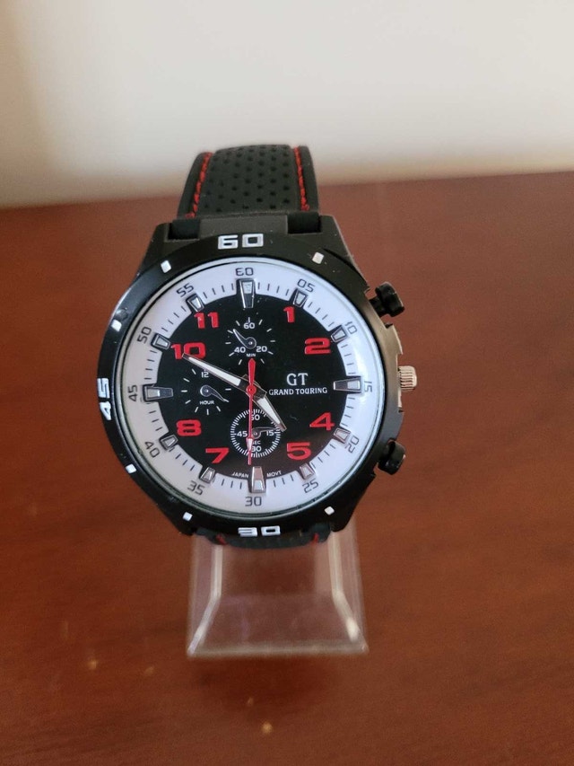 Brand New Black and Red GT Grand Touring Men's Watch