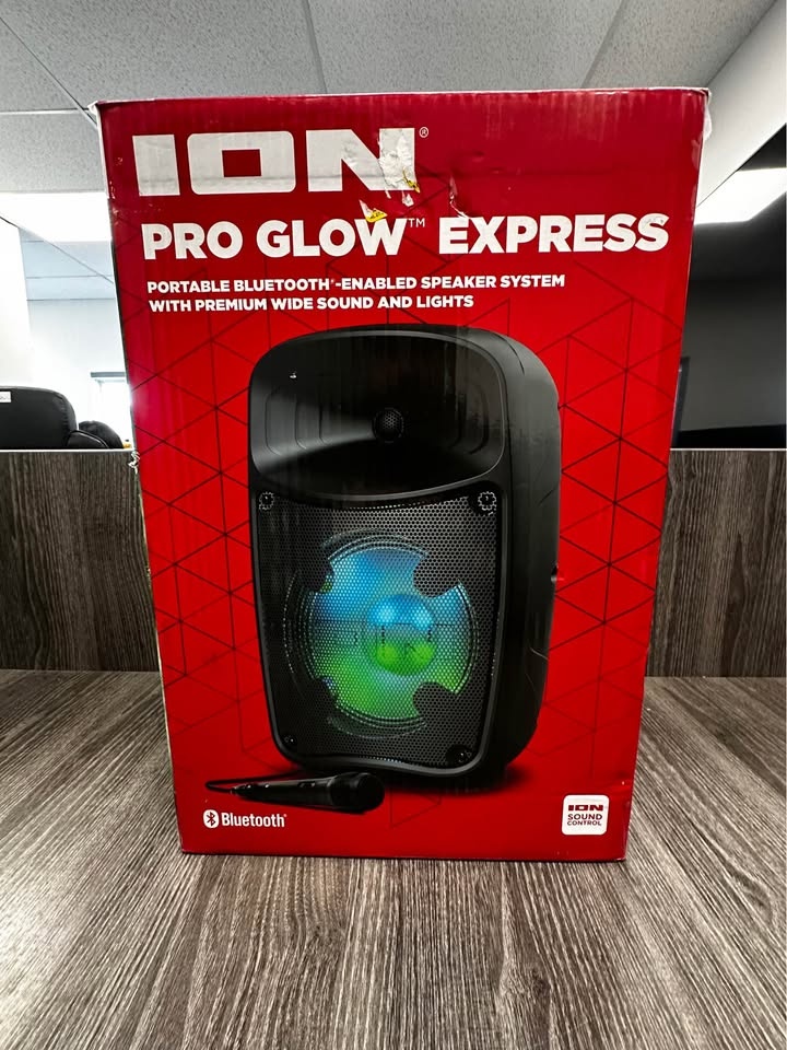 ION Pro Glow Express Bluetooth Party Speaker w/ Lights & Microph - photo 2