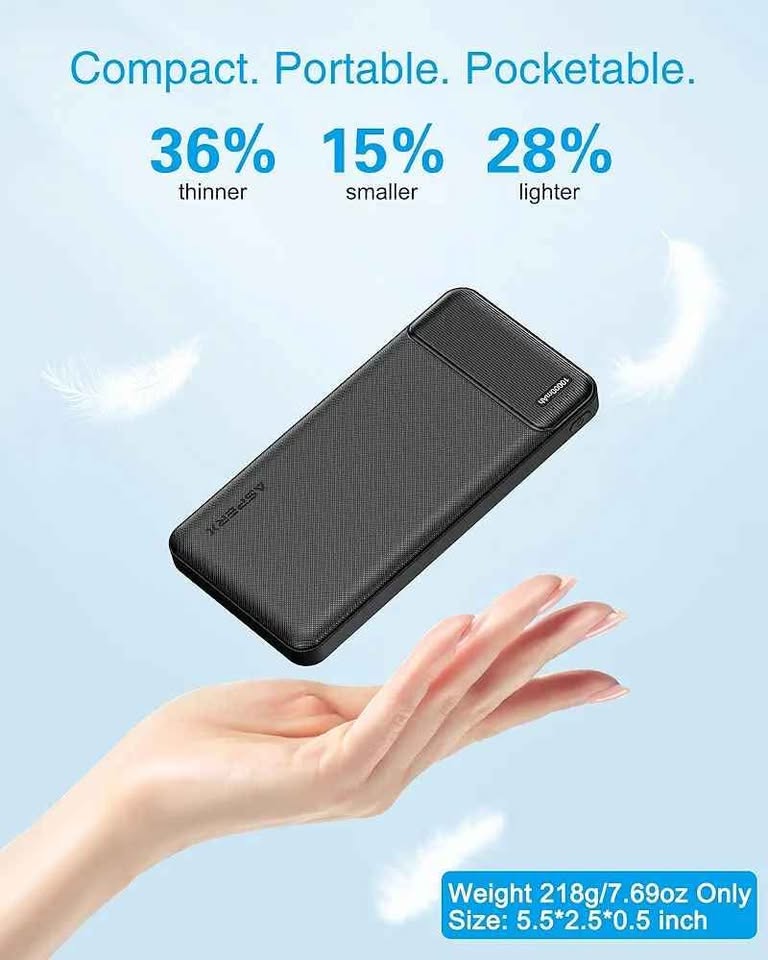 AsperX 10000mAh USB C Portable Charger - photo 2