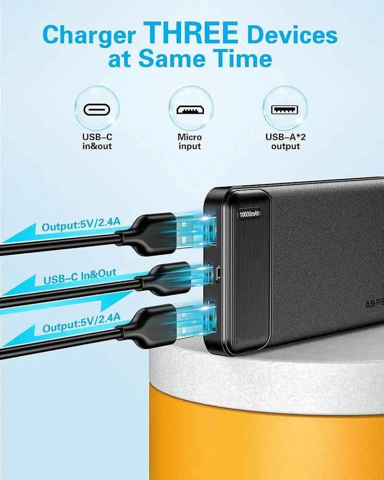 AsperX 10000mAh USB C Portable Charger - photo 3