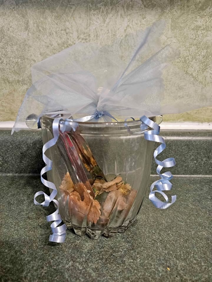 5" Glass Ice Bucket with Handles and Tongs