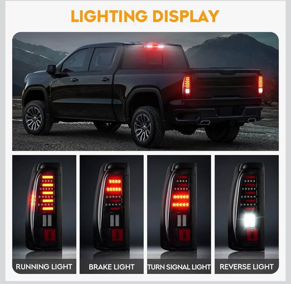 LED Rear Light Kit + Third Brake Light for Chevy Silverado/GMC S - photo 2