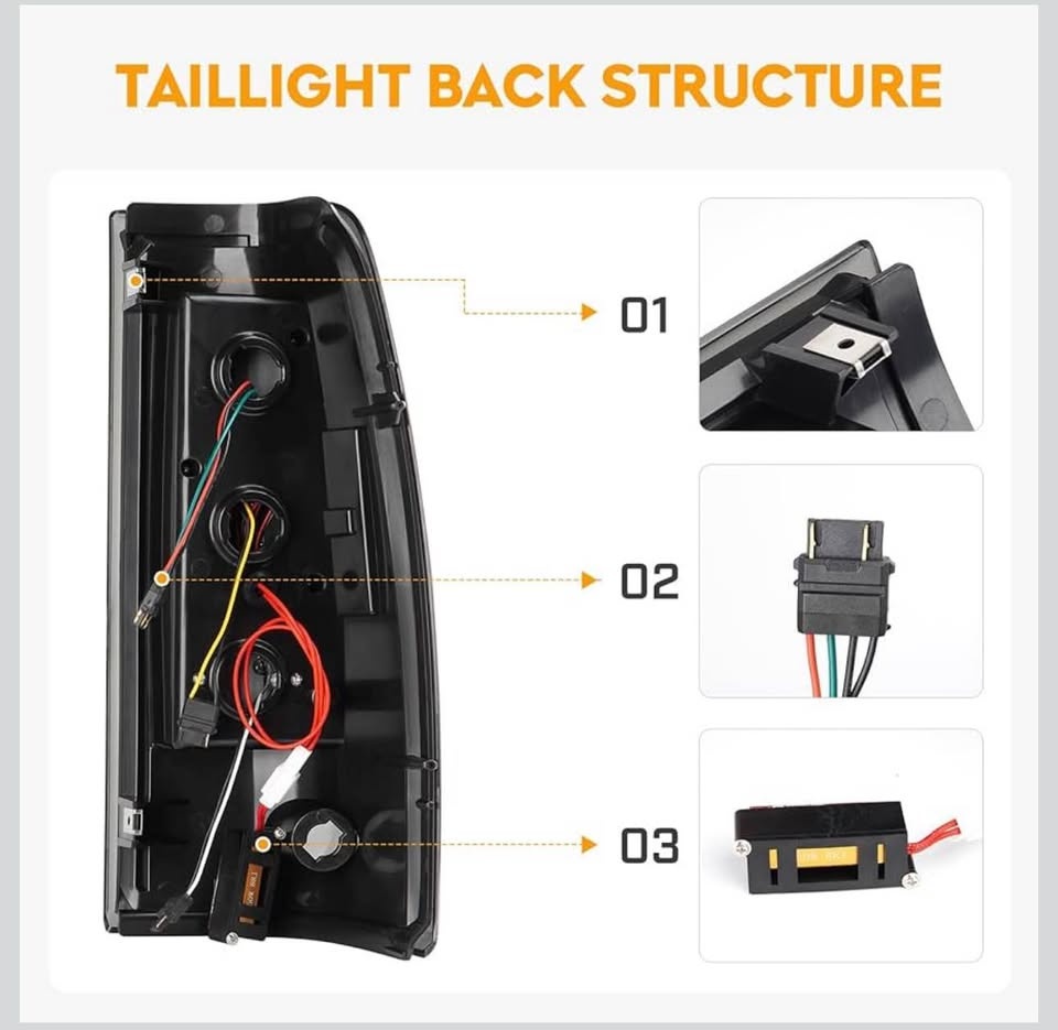 LED Rear Light Kit + Third Brake Light for Chevy Silverado/GMC S - photo 3